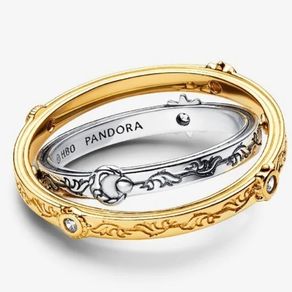 Authentic NEW Pandora Game of Thrones Spinning Astrolabe Ring 14GP CZ S925ALE - Picture 5 of 11
